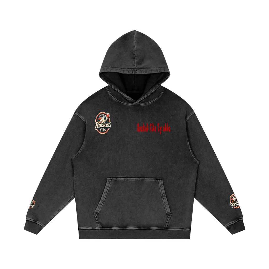 Snow Washed Loose Cotton Hoodie