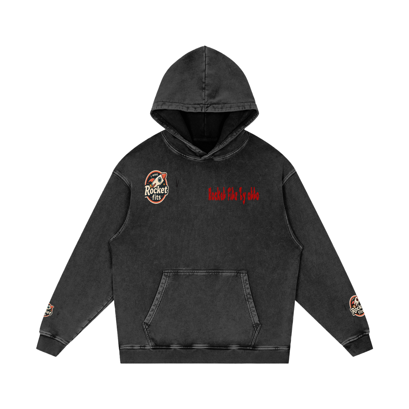Snow Washed Loose Cotton Hoodie
