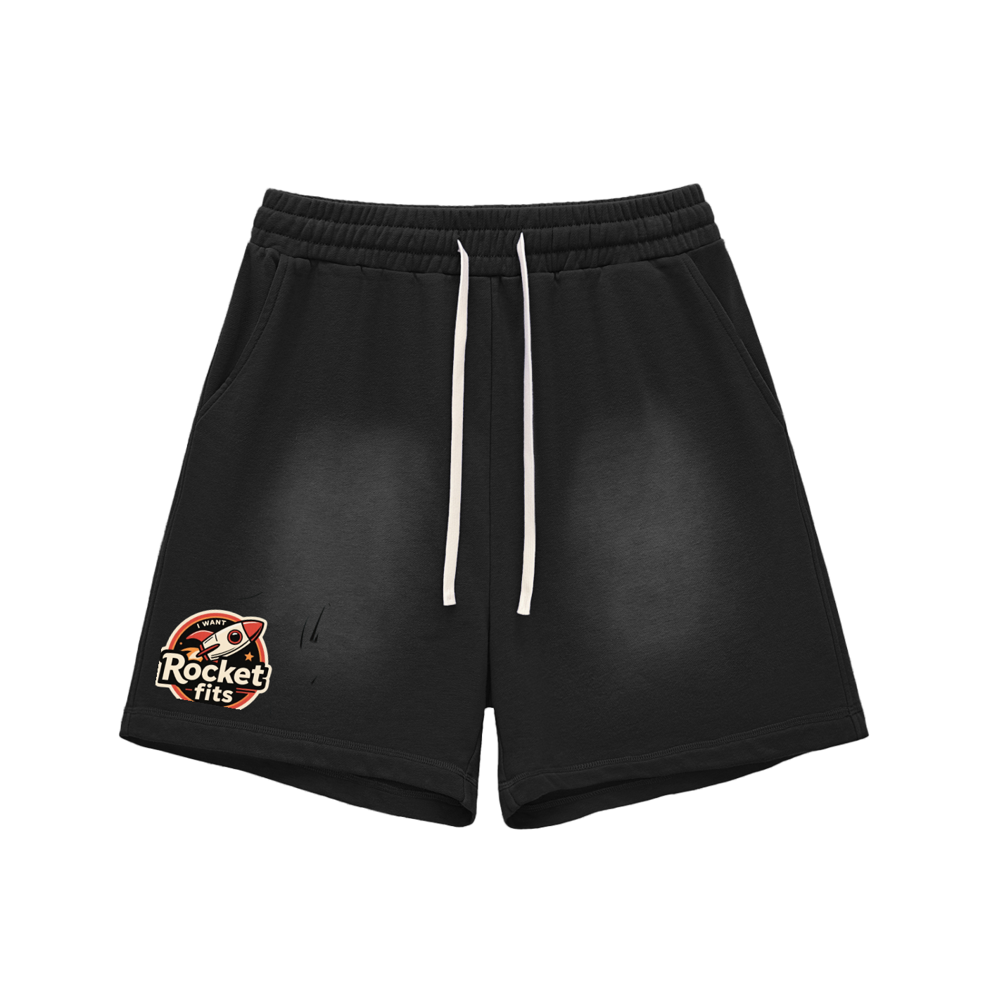 Sun Fade Raw Edge Cotton Shorts