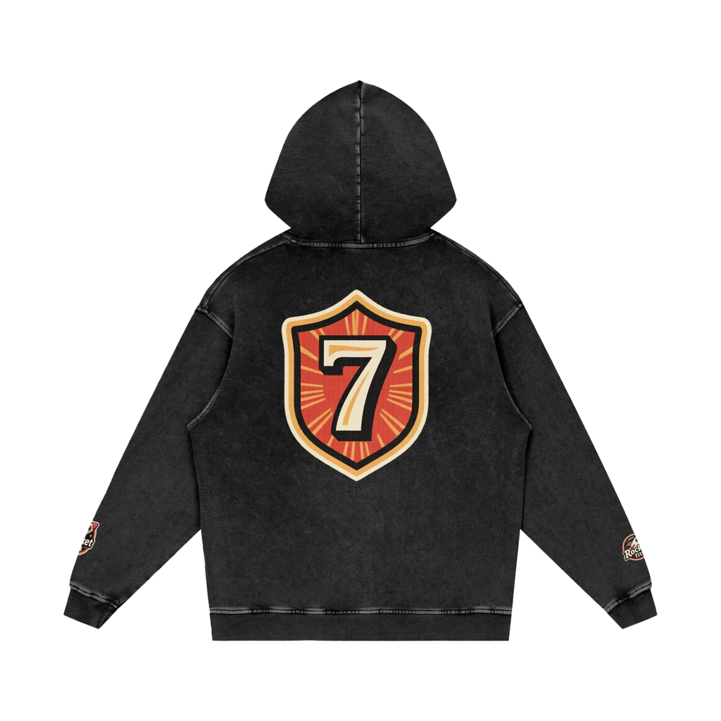 Snow Washed Loose Cotton Hoodie